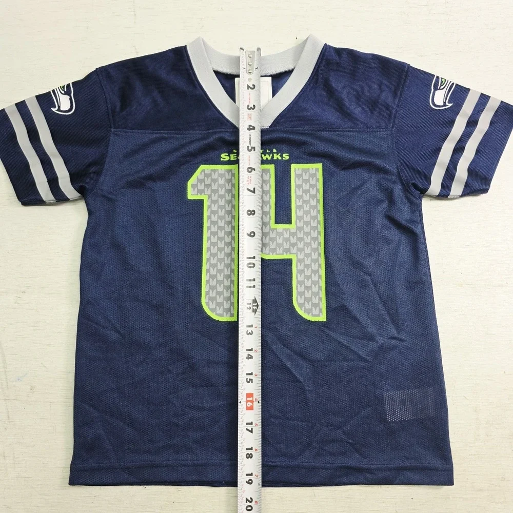 Seattle Seahawks Jersey DK Metcalf NFL Team Apparel Blue‎ Boys Youth Small 6/7